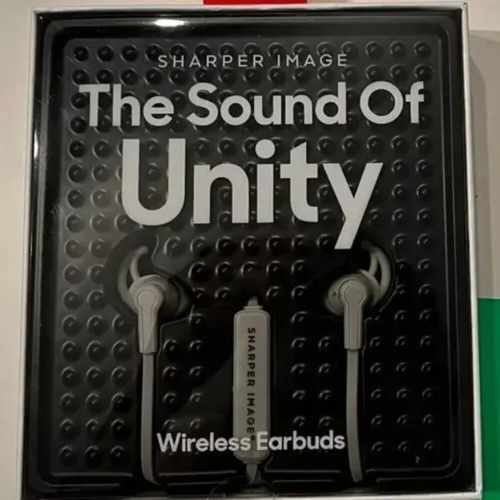 Sharper Image Wireless‎ Earbuds Gray Bluetooth 5.1 with Mic (NEW) (acc/x)